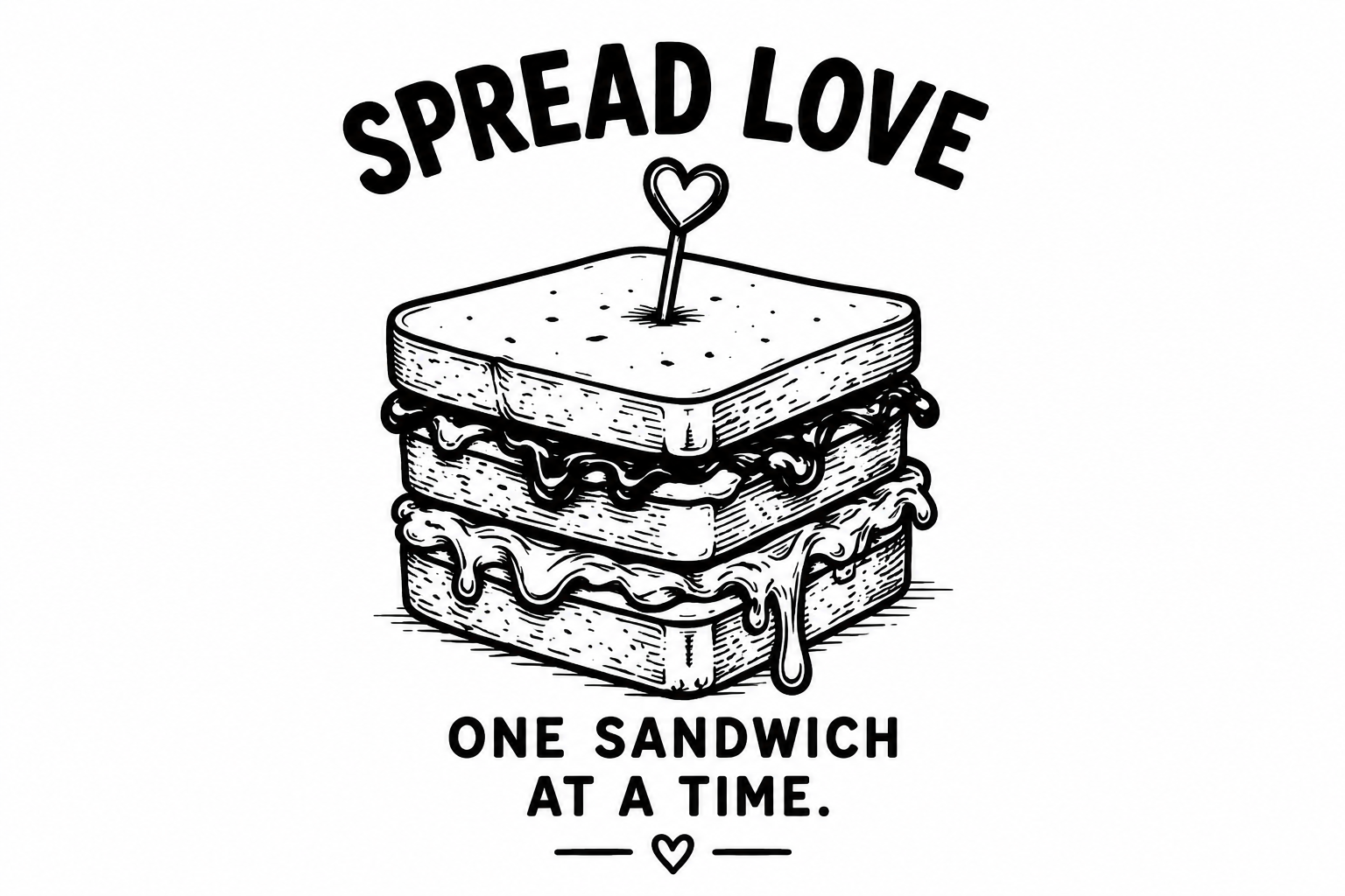 One Sandwich at a Time shirt design